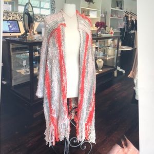 Free People long cardigan Nectarine combo